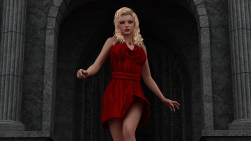 Картинка 3д+графика люди+ people блондинка взгляд девушка