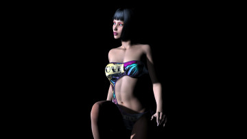 Картинка 3д+графика люди+ people девушка фон взгляд