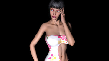 Картинка 3д+графика люди+ people фон взгляд девушка