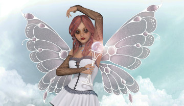 Картинка 3д+графика эльфы+ elves взгляд фея крылья