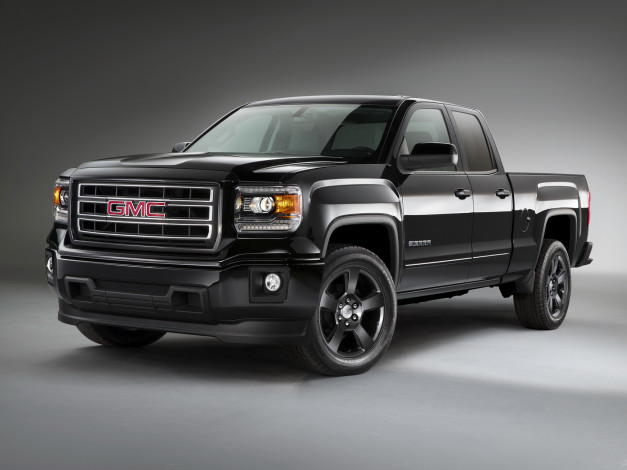Обои картинки фото автомобили, gm-gmc, темный, sierra, 1500, double, cab, elevation, edition, gmc, 2015г