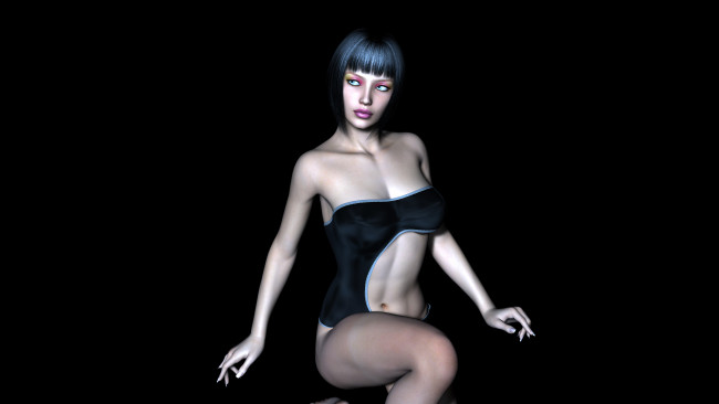 Обои картинки фото 3д графика, люди , people, фон, взгляд, девушка