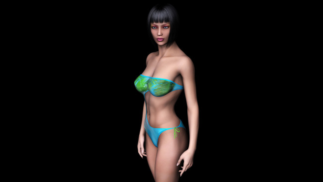 Обои картинки фото 3д графика, люди , people, взгляд, девушка, фон