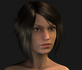 Картинка 3д+графика портрет+ portraits девушка взгляд фон
