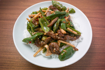 Картинка еда вторые+блюда рис мясо перец