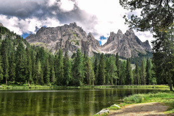 Картинка природа реки озера горы деревья озеро