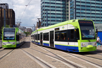 Картинка техника трамваи трамвай рельсы транспорт