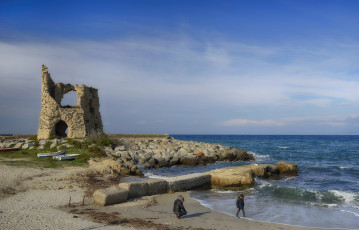 Картинка природа побережье берег море небо скалы