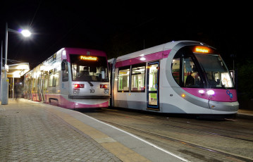 Картинка техника трамваи трамвай рельсы транспорт