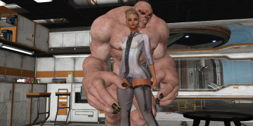 Картинка 3д+графика фантазия+ fantasy фон взгляд девушка существо