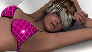 Картинка 3д+графика люди+ people девушка взгляд фон