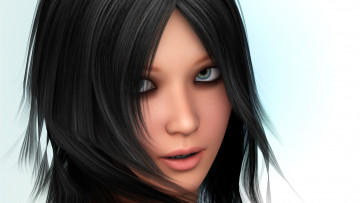 Картинка 3д+графика люди+ people девушка взгляд фон