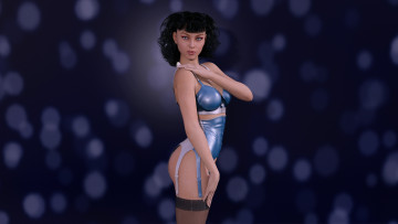 Картинка 3д+графика люди+ people девушка взгляд фон