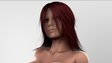 Картинка 3д+графика портрет+ portraits девушка взгляд фон