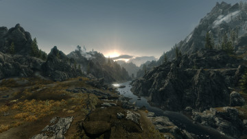 Картинка 3д+графика природа+ nature горы река