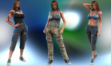 Картинка 3д+графика люди+ people фон девушки взгляд