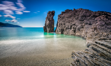 Картинка природа побережье скала бухта море