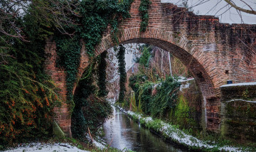 Картинка природа реки озера река мост арка