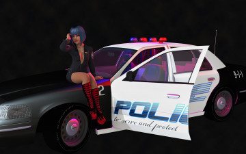 Картинка автомобили 3d+car&girl взгляд фон девушка автомобиль