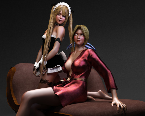 Обои картинки фото 3д графика, люди , people, девушки, взгляд, фон