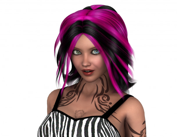 Обои картинки фото 3д графика, портрет , portraits, фон, взгляд, девушка