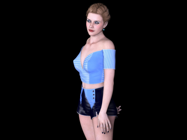 Обои картинки фото 3д графика, люди , people, девушка, взгляд, фон