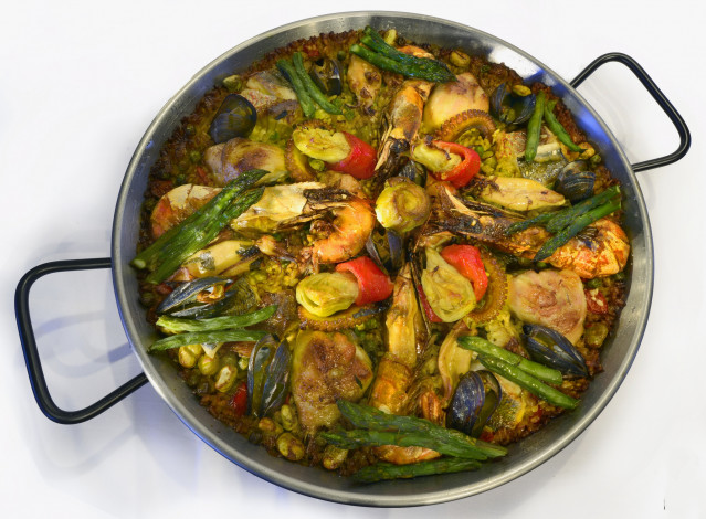 Обои картинки фото еда, рыбные блюда,  с морепродуктами, мидии, овощи