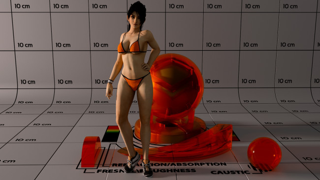 Обои картинки фото 3д графика, люди , people, девушка, взгляд, фон