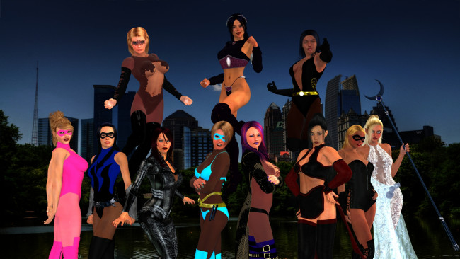 Обои картинки фото 3д графика, люди , people, девушки, взгляд, фон