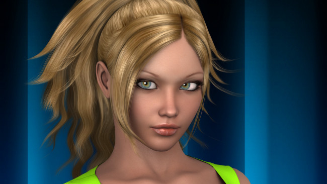 Обои картинки фото 3д графика, портрет , portraits, девушка, взгляд, фон