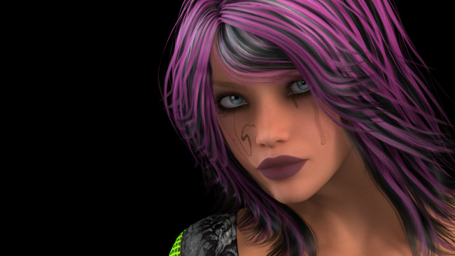 Обои картинки фото 3д графика, портрет , portraits, девушка, взгляд, фон