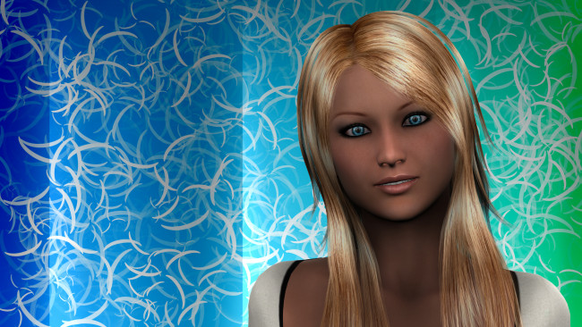 Обои картинки фото 3д графика, портрет , portraits, девушка, взгляд, фон