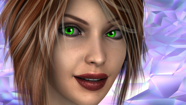 Обои картинки фото 3д графика, портрет , portraits, фон, взгляд, девушка