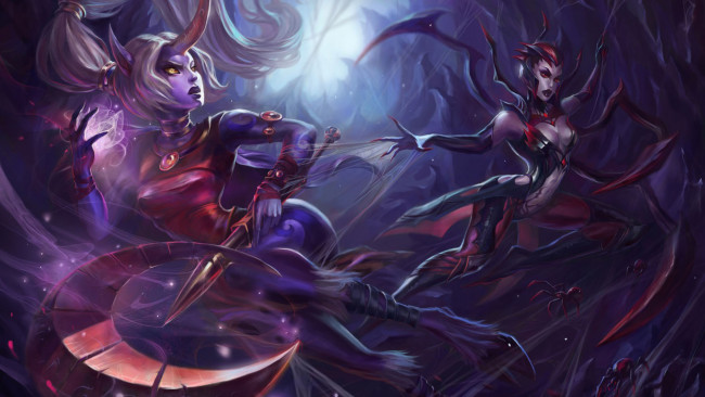Обои картинки фото видео игры, league of legends, девушки, soraka, elise
