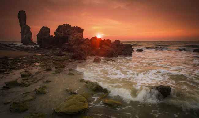 Обои картинки фото природа, восходы, закаты, закат