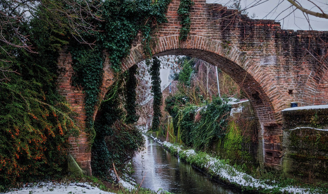 Обои картинки фото природа, реки, озера, река, мост, арка