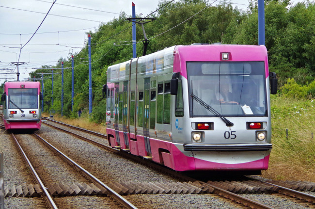 Обои картинки фото техника, трамваи, рельсы, трамвай, транспорт