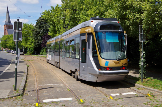 Обои картинки фото техника, трамваи, трамвай, рельсы, транспорт