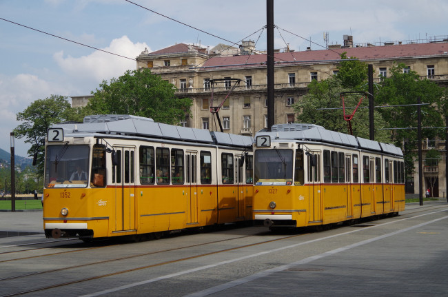 Обои картинки фото техника, трамваи, трамвай, рельсы, транспорт