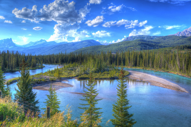 Обои картинки фото природа, реки, озера, горы, лес, река