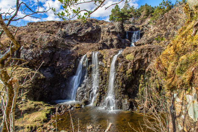 Обои картинки фото природа, водопады, обрыв, водопад
