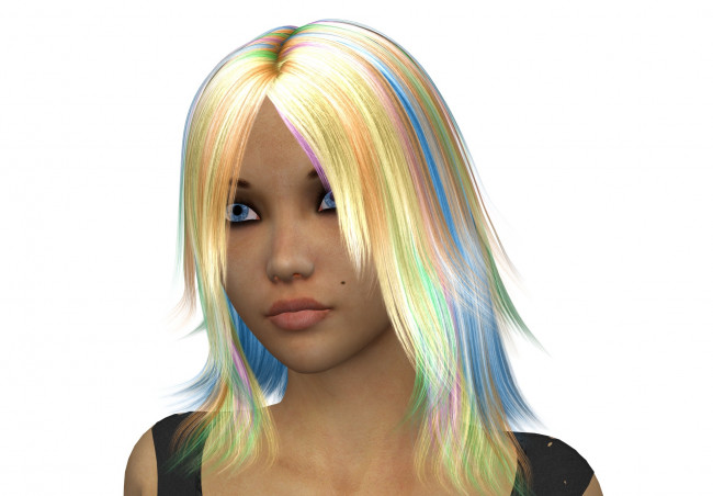 Обои картинки фото 3д графика, портрет , portraits, блондинка, фон, взгляд, девушка