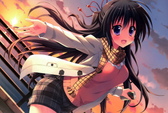 Картинка аниме unknown +другое девушка фон взгляд