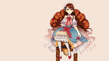 Картинка аниме unknown +другое фон взгляд девушка