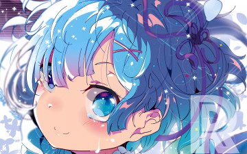 Картинка аниме re +zero+kara+hajimeru+isekai+seikatsu фон взгляд девушка