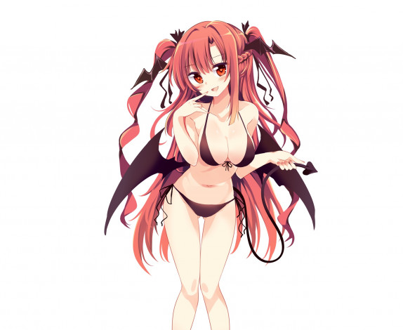 Обои картинки фото аниме, ангелы,  демоны, девушка