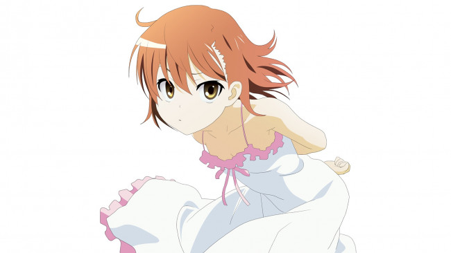 Обои картинки фото to aru kagaku no railgun, аниме, toaru majutsu no index, девушка, взгляд, фон