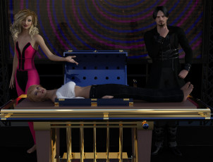 Картинка 3д+графика люди+ people фон грудь девушка взгляд