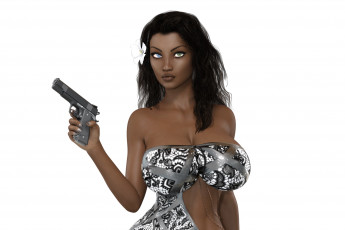 Картинка 3д+графика фантазия+ fantasy фон взгляд девушка