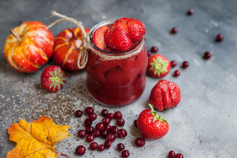 Картинка еда мёд +варенье +повидло +джем банка клубника варенье ягоды